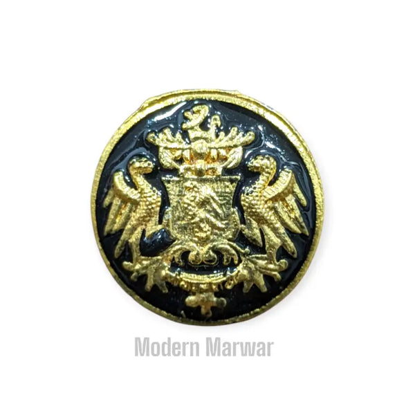 Elegant Rathore logo button online with golden detailing and classic design for formal attire