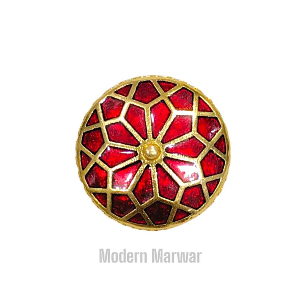 Beautiful Red Decorative Button with Traditional Button Designs by Modern Marwar