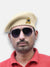 Default off white Beret Cap & Bhati Lobo Combo worn by a model with sunglasses