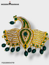 Elegant peacock brooch jewelry with intricate detailing and green gemstone accents