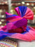 Pink blue wedding turban from Modern Marwar with elegant draping for festive occasions