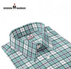 Modern Marwar Premium Checked Shirts for Men in Green and White Patterned Fabric