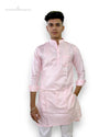 Stylish pink premium kurta for men by Modern Marwar, perfect for festive occasions and casual wear.
