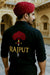 Modern Marwar Rajput logo shirt featuring a striking design with a sword and turban