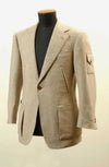 Stylish beige royal feel blazer for men with two front pockets and a tailored fit