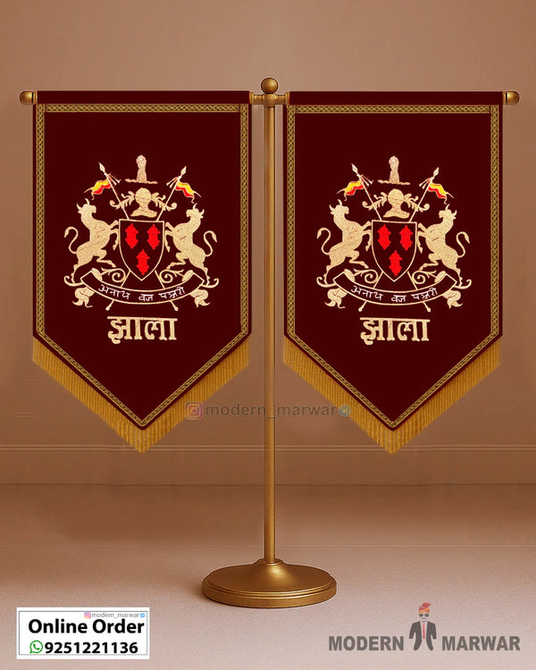 Jhala Logo – Royal Flag for Wedding & Home Decoration