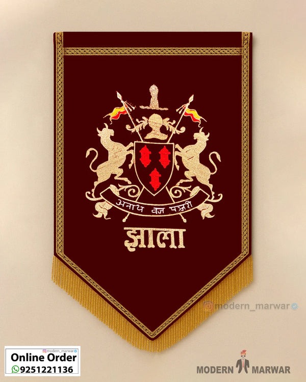 Jhala Logo – Royal Flag for Wedding & Home Decoration