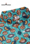 Modern Marwar men's patterned shirt featuring a vibrant design with unique motifs and a classic collar