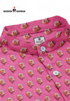 Modern Marwar men's printed kurta in pink with unique design and comfortable collar