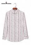 Stylish Modern Marwar men's striped shirts online with a unique pattern and classic collar design