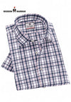 Modern Marwar premium checked shirts in blue and pink with a classic collar and button-down design