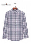 Modern Marwar premium checked shirts in navy and white with a classic collar and button-down design