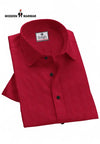 Modern Marwar premium men's shirts in vibrant red with a button-down collar and sleek design