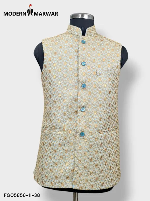 SPAADAA KOTI FF jacket from Modern Marwar featuring a stylish design and intricate patterns