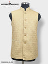 SPAADAA KOTI FF jacket by Modern Marwar with intricate embroidery in a cream hue