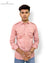 Stylish men's shirts from Modern Marwar in light red with two chest pockets and button-up design