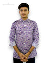 Stylish Modern Marwar men's hunting shirts in purple pattern for outdoor adventures