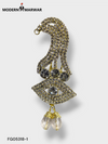 Modern Marwar Traditional Men's Jewelry in a Unique Eye Design with Glittering Stones