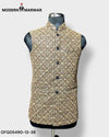 Modern Marwar M Nahru Jacket in intricate pattern, showcasing a traditional men's vest design