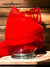 Modern Marwar Red Traditional Safa Turban Draped Elegantly Over a Glass Pot