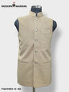 Modern Marwar M Nahru Jacket in beige, stylish and elegant velvet koti for men