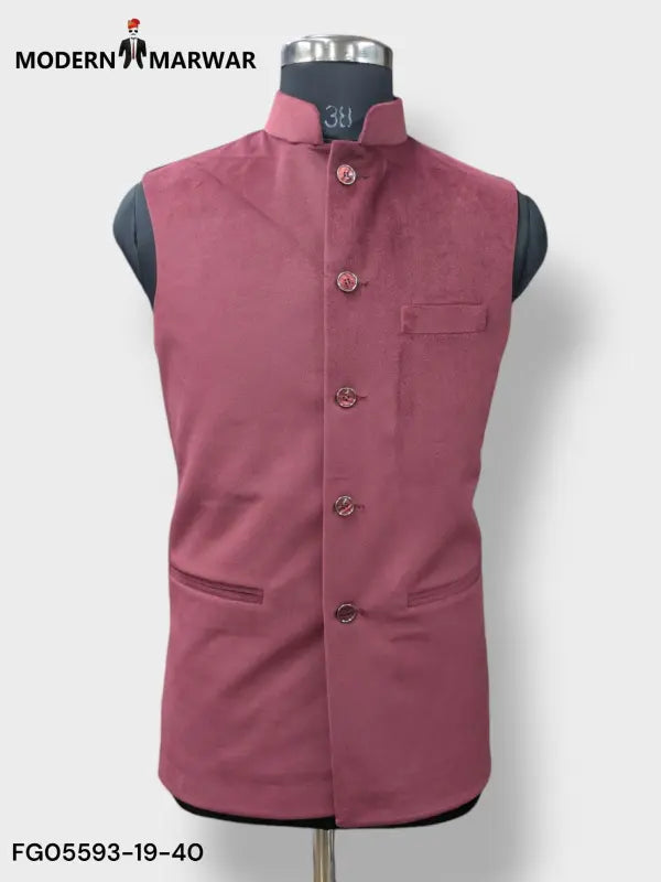 Modern Marwar M Nahru Jacket in soft velvet for men featuring a sleek design and elegant buttons