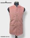 Stylish Modern Marwar Men's Nahru Jacket in peach color, perfect as a velvet koti for men.