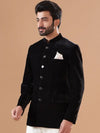 Elegant M Jodhpuri Suit by Modern Marwar, featuring a stylish velvet coat suit for weddings