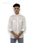 Modern Marwar white casual linen shirt with two chest pockets and rolled sleeves for a stylish look