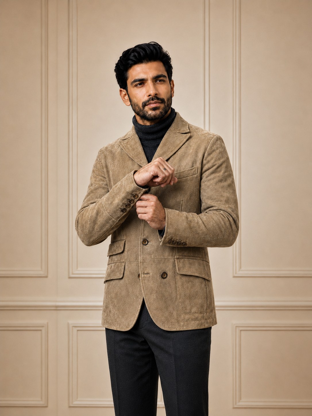 1115 Coat in Swed Fabric
