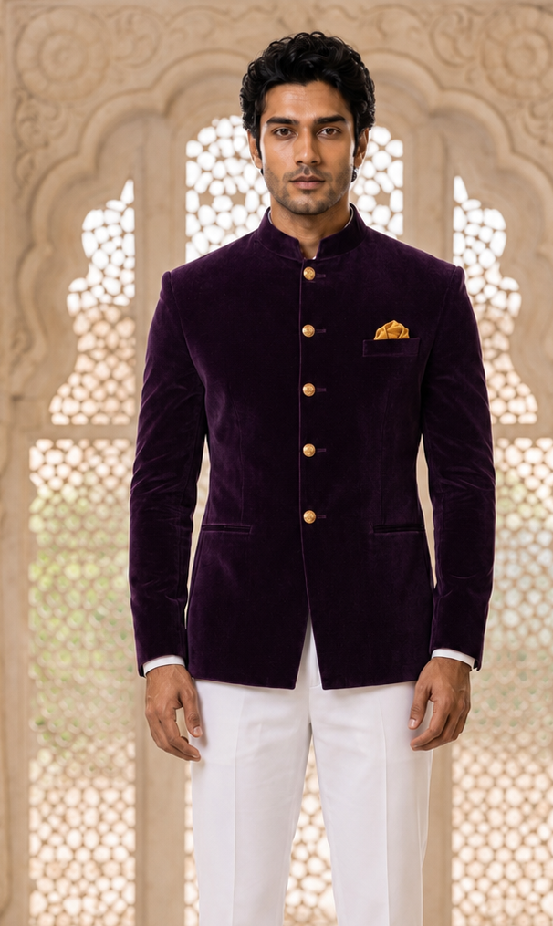 HARD VELVET JODHPURI SUIT 1234