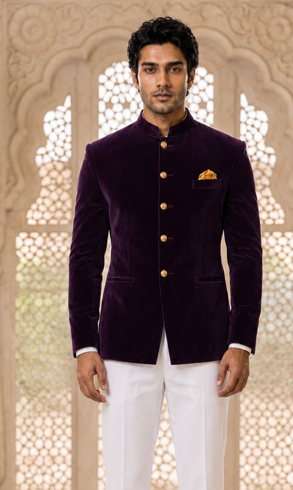 HARD VELVET JODHPURI SUIT 1234