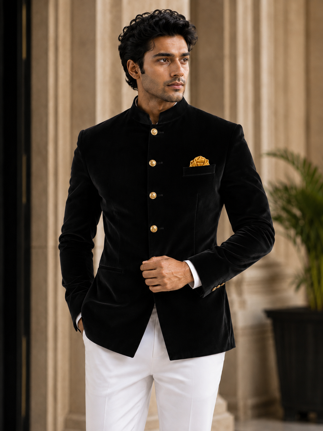 HARD VELVET JODHPURI SUIT 1234