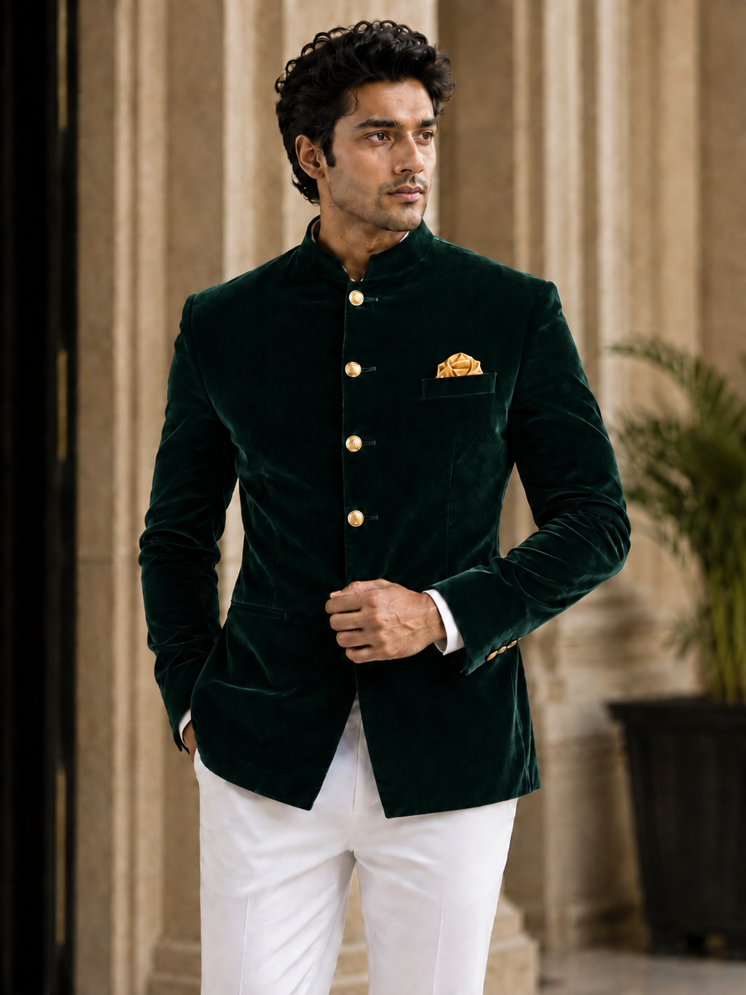 HARD VELVET JODHPURI SUIT 1234