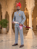 Men's Rajputi Jodhpuri Suit, color no. 14, full-length front view