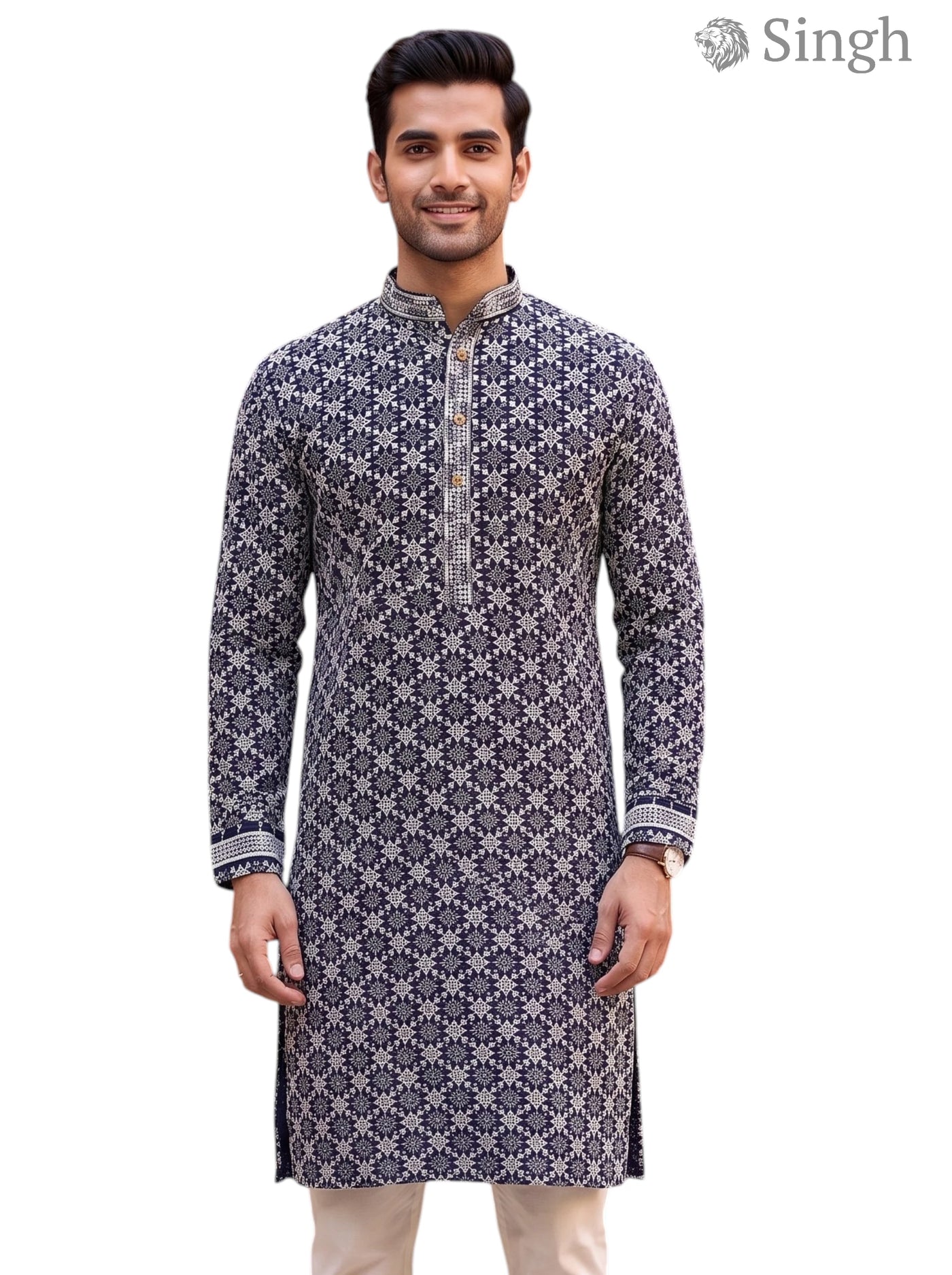 Singh Long Kurta-19-202-4 Men's Kurta for Royal Occasions