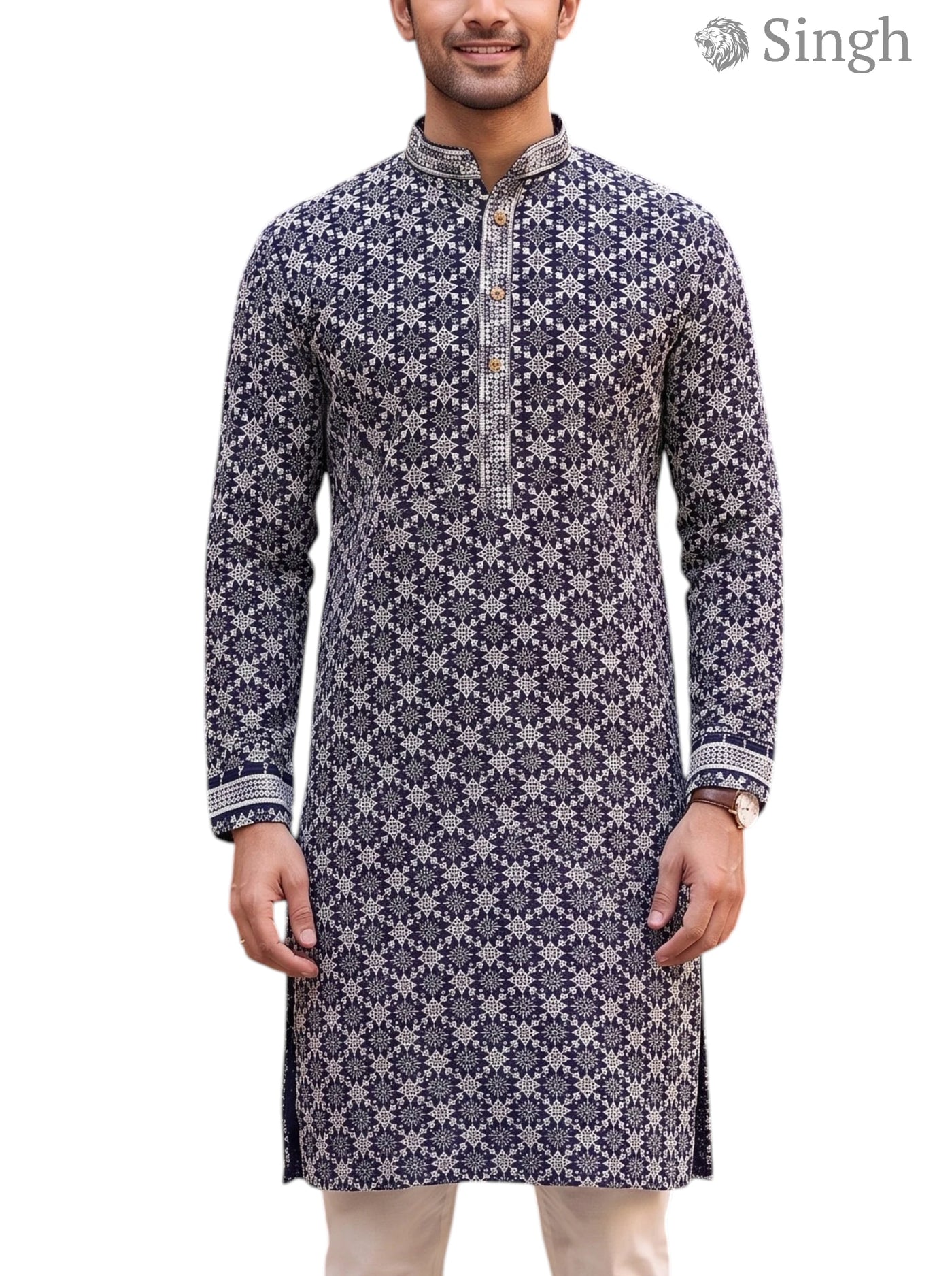 Singh Long Kurta-19-202-4 Men's Kurta for Royal Occasions