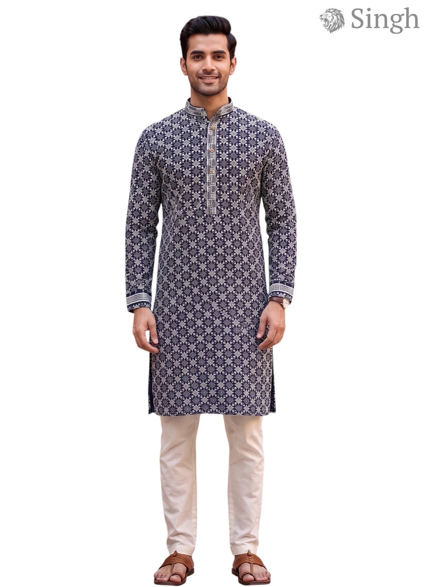 Singh Long Kurta-19-202-4 Men's Kurta for Royal Occasions