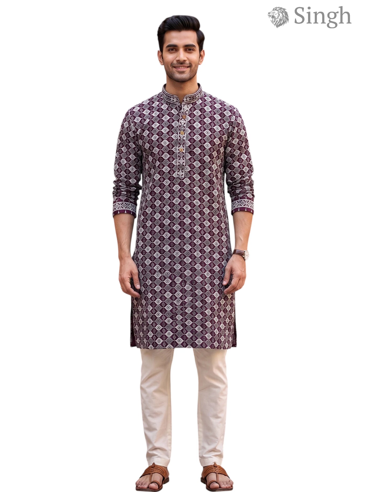 Singh Long Kurta-19-205-6 Men's Kurta for Royal Occasions
