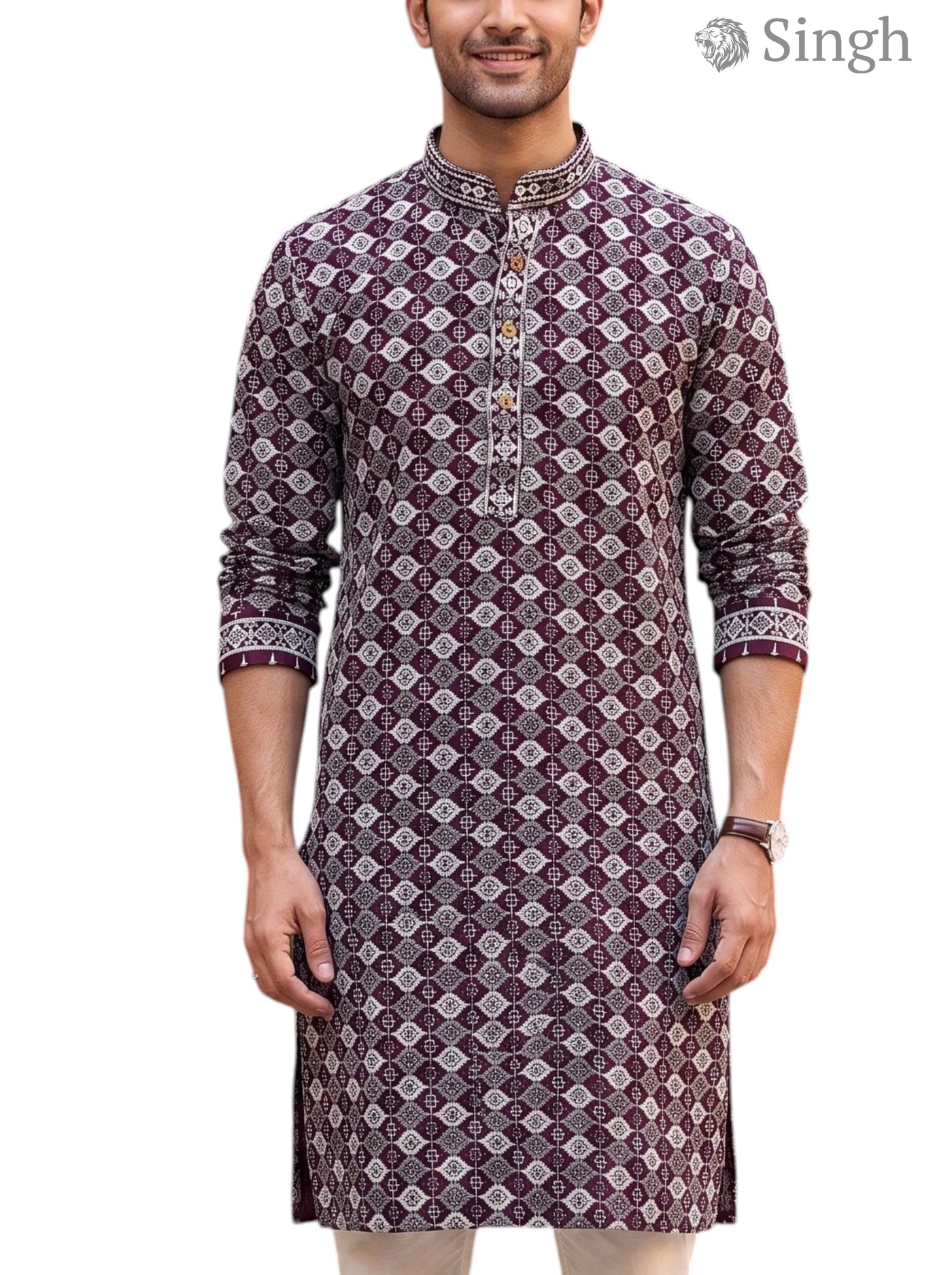 Singh Long Kurta-19-205-6 Men's Kurta for Royal Occasions