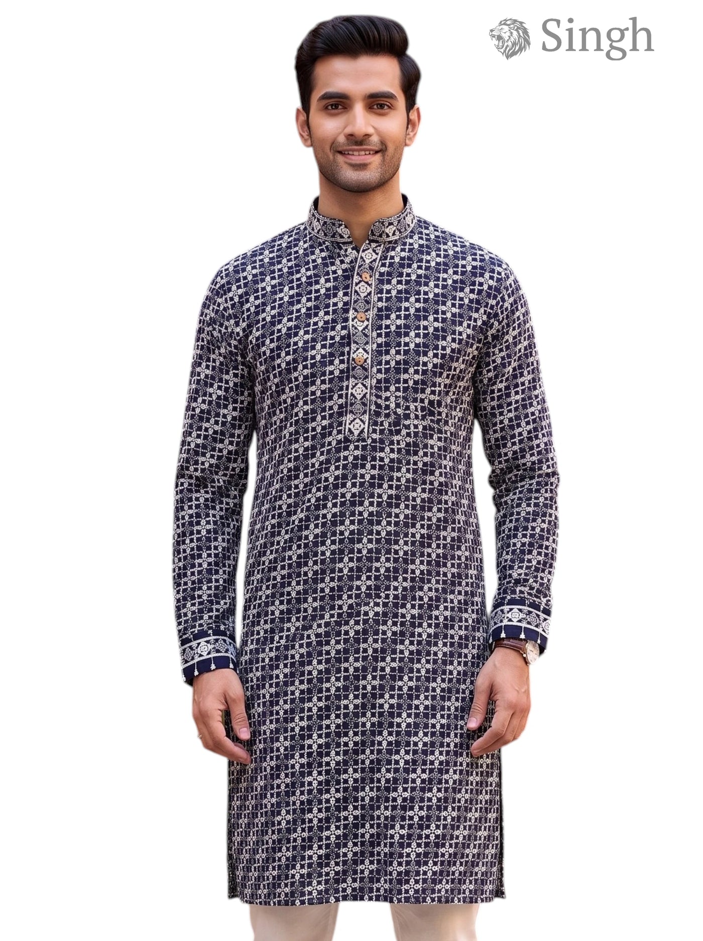 Singh Long Kurta-19-204-4 Men's Kurta for Royal Occasions
