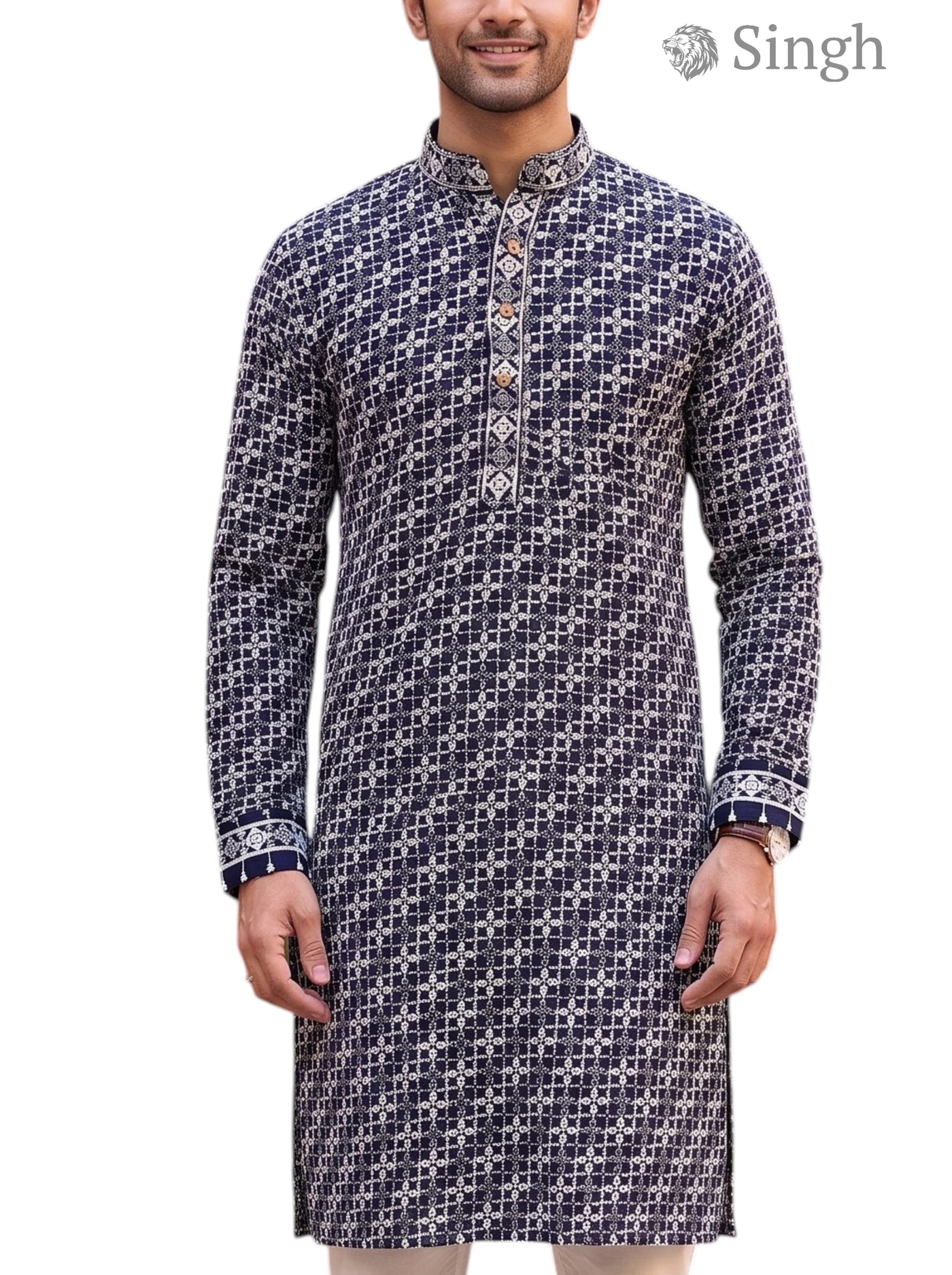 Singh Long Kurta-19-204-4 Men's Kurta for Royal Occasions