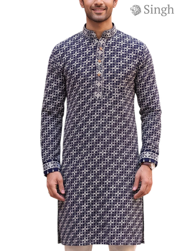 Singh Long Kurta-19-204-4 Men's Kurta for Royal Occasions