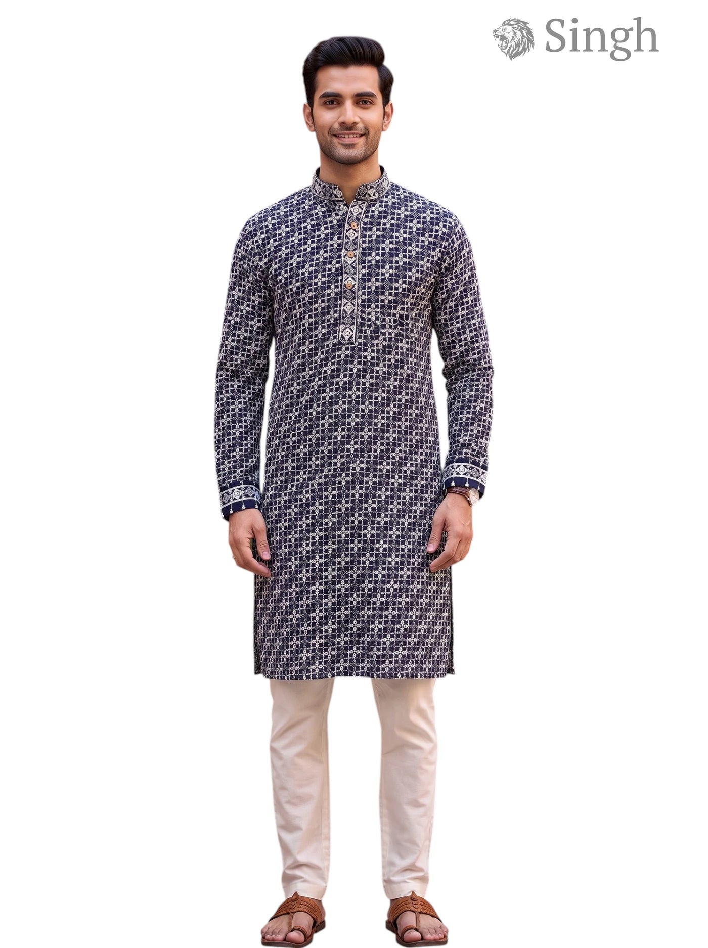 Singh Long Kurta-19-204-4 Men's Kurta for Royal Occasions