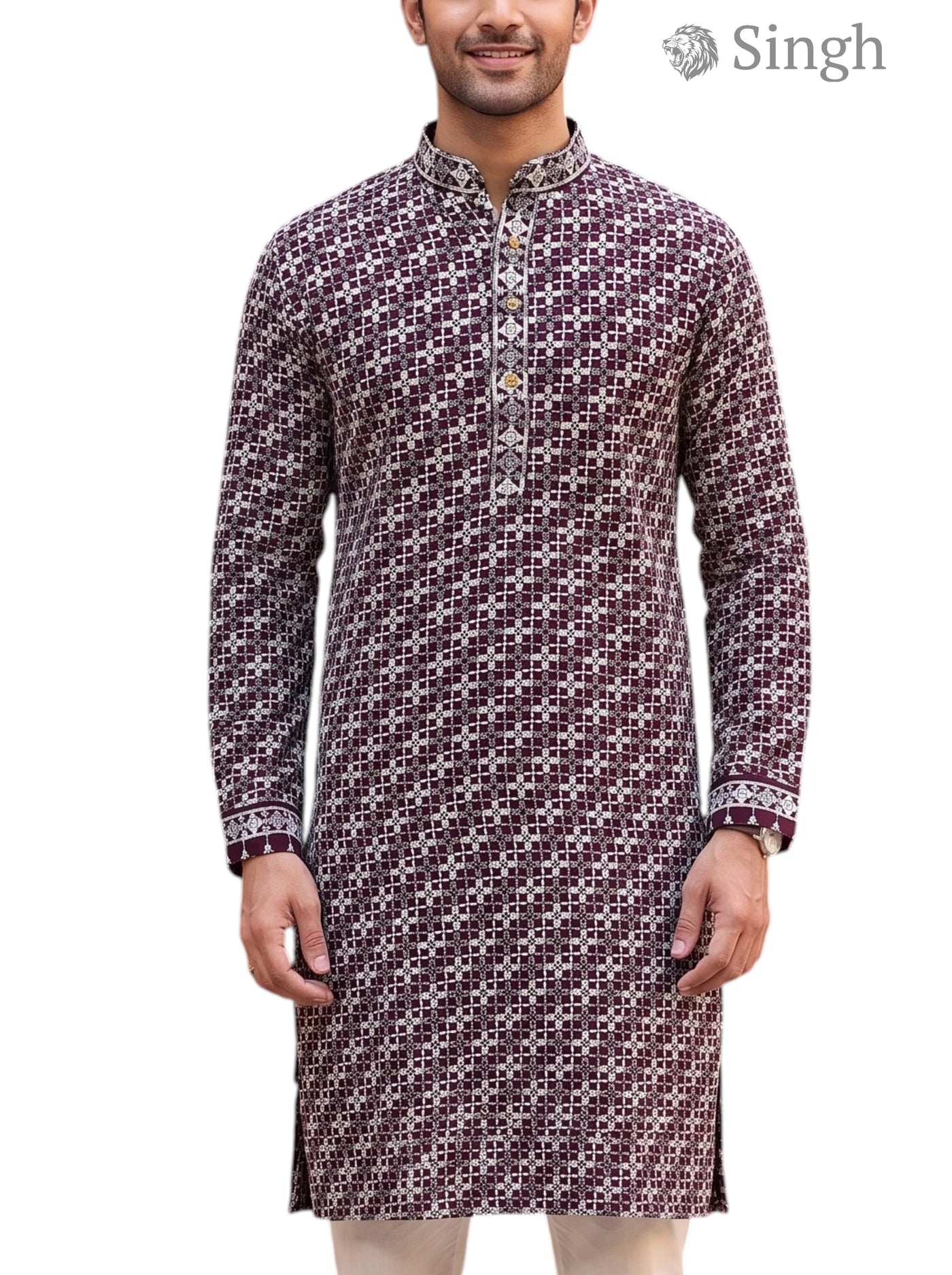 Singh Long Kurta-19-204-4 Men's Kurta for Royal Occasions