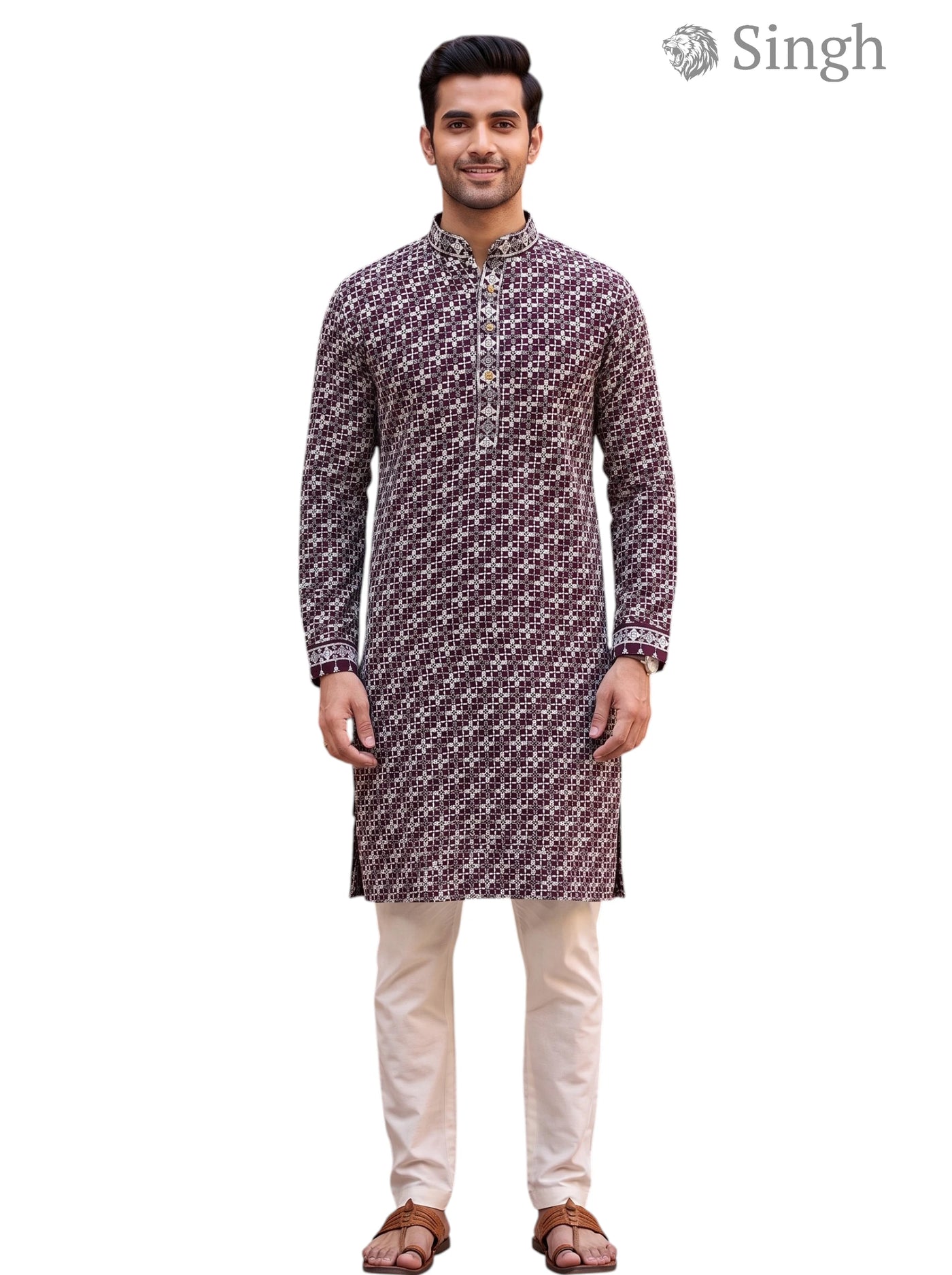 Singh Long Kurta-19-204-4 Men's Kurta for Royal Occasions