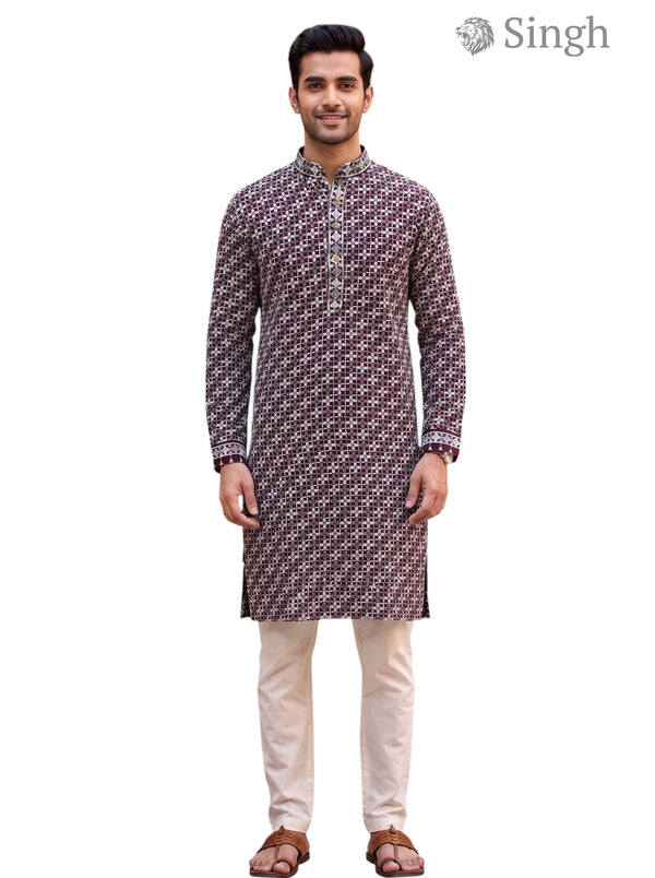 Singh Long Kurta-19-204-4 Men's Kurta for Royal Occasions