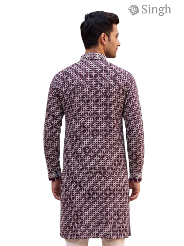 Singh Long Kurta-19-204-4 Men's Kurta for Royal Occasions