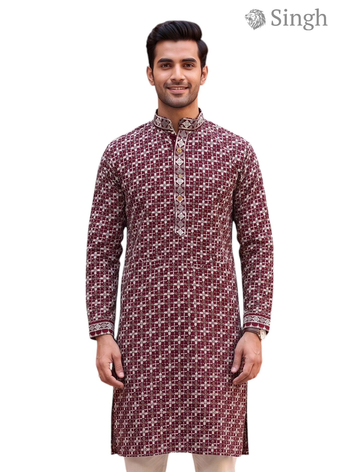 Singh Long Kurta-19-204-4 Men's Kurta for Royal Occasions