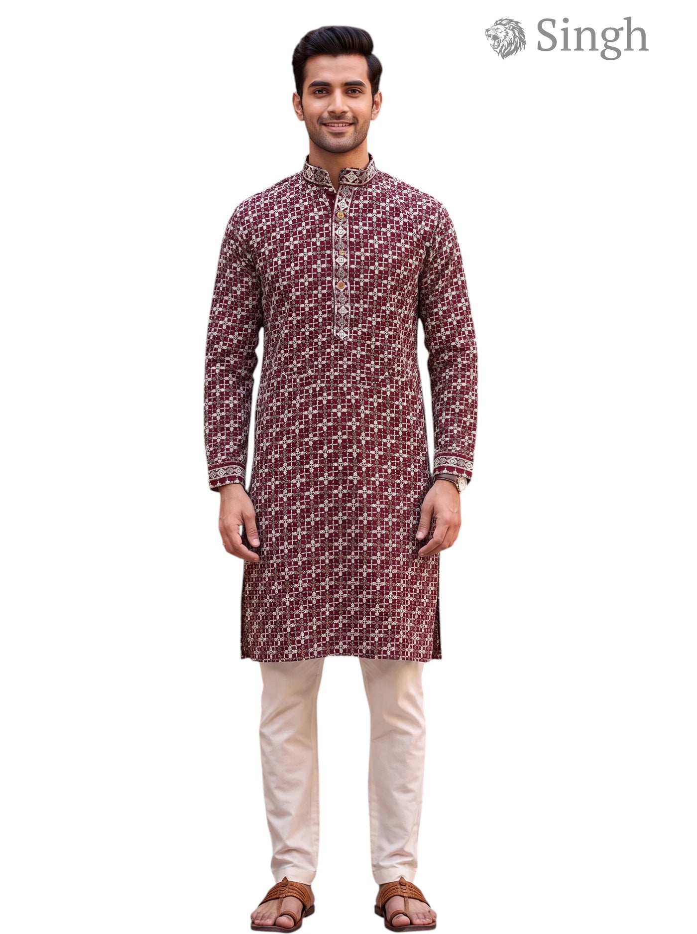 Singh Long Kurta-19-204-4 Men's Kurta for Royal Occasions